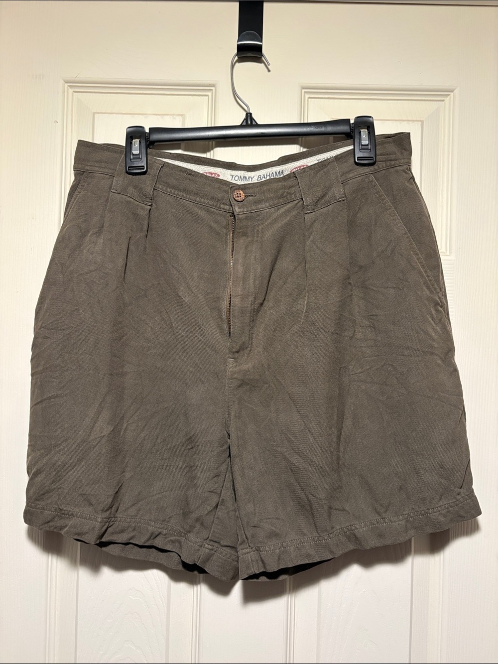 Tommy Bahama Men's Olive Brown Flat Front Shorts